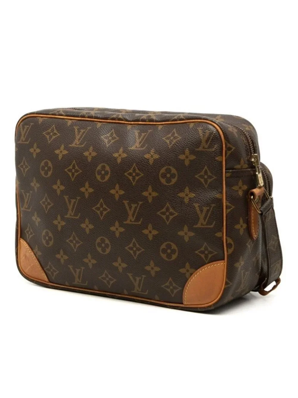 Louis Vuitton Monogram Nile Shoulder Bag Brown Leather